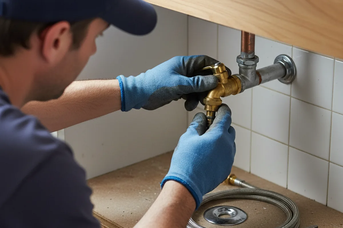 Shutoff valve and fitting work during Emergency Plumbing in Pataskala